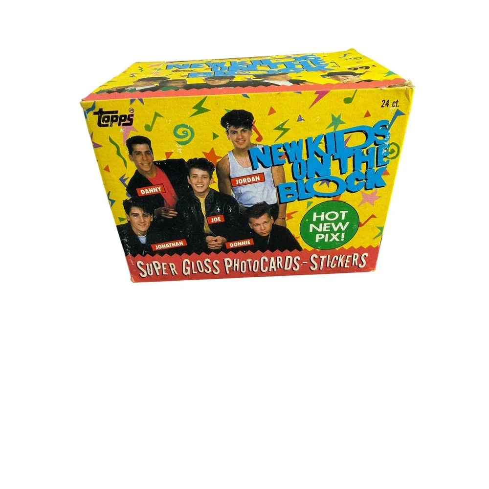 Vintage 1989 Topps New Kids on the Block NKOTB Super Gloss Photocards Sealed Box